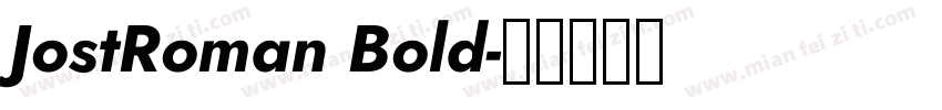 JostRoman Bold字体转换
